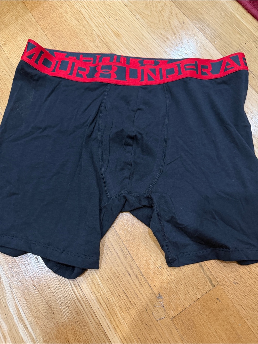 Under Armour Black Boxer Briefs with Red Branded Waistband